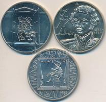 1985. 100Ft "Kulturális fórum" + 1986. 100Ft "Fáy András" + 1990. 100Ft "Kétszáz éves a magyar nyelvű színjátszás" T:BU