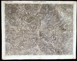 1914 Kőrösmező és Mikuliczyn katonai térképe, Zone 12 Kol. XXXI., 54x42 cm