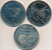 1985. 100Ft "Mexikói Labdarúgó VB" (2xklf) + 1988. 100Ft "Labdarúgó EB" T:BU