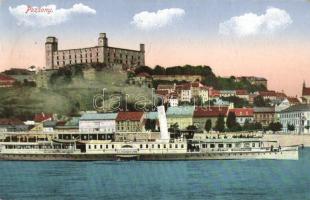 A Schönbrunn gőzhajó Pozsonynál / SS Schönbrunn, Austrian ship in Bratislava