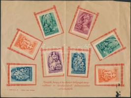 8 db Honvédkarácsony levélzáró gyűjtőlapon