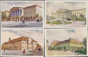 A Régi Budapest I.,II.,III.,IV. és V. sorozat, szignós művészlapok (Csánky D., Cserna, Háry, Dörre);...