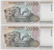 2005. 2000Ft "CA" (2x) sorszámkövetők T:I