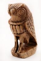 Kőből faragott sólyom figura, kisebb repedéssel, m:16 cm