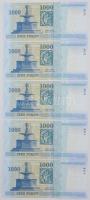 2011. 1000Ft "DC" (5x) sorszámkövetők T:I