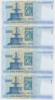2006. 1000Ft "DA" (4x) sorszámkövetők T:I