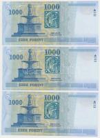 2005. 1000Ft "DA" (3x) sorszámkövetők T:I
