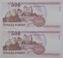 2013. 500Ft "EC" (2x) sorszámkövetők T:I
