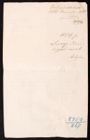 1866 A Pozsonyi kir. e.b. váltótörvényszékének végzése, száraz pecséttel,33x21cm