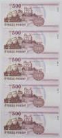 2007. 500Ft "EB" (5x) sorszámkövetők T:I