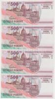 2006. 500Ft "EC" (4x) sorszámkövetők T:I