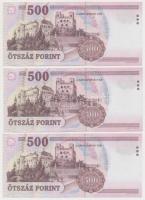 2005. 500Ft "EA" (3x) sorszámkövetők T:I