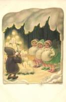 Christmas, dvarf, August Rökl, Vienne Nr. 1416. litho s: Pauli Ebner