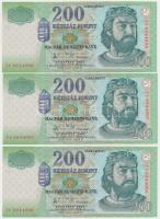 2007. 200Ft "FC" (3x) sorszámkövetők T:I