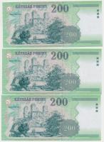 2007. 200Ft "FC" (3x) sorszámkövetők T:I