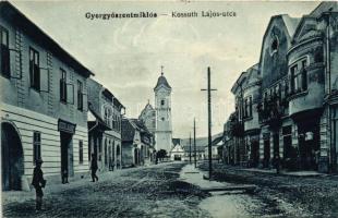 Gyergyószentmiklós, Kossuth Lajos utca, Szőcs L. Albert üzlete / street, shop (EB)