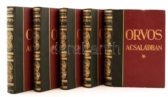 Tolnai: Orvos a családban I-V. kötet. Bp., Tolnai Nyomdai Műintézet és Kiadóvállalat. Aranyozott gerincű félbőr kötés, kötetenként változó állapotban.