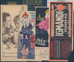 4 db különböző számolócédula(Igmándi Keserűvíz, Dit-Got Likőr, Saturnus parket-fénymáz, Franck kávé)