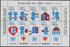 Spanyolország 1979 UNICEF, Nemzetközi gyermekév levélzáró kisív