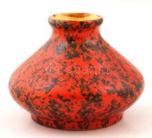 Tófej kerámia váza, kis lepattanással, matricával jelzett, m: 9 cm