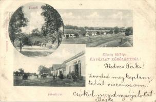 Köbölkút, Vasúti híd, Fő utca / railroad bridge, main street