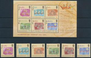 The British crown set + block A brit korona sor + blokk