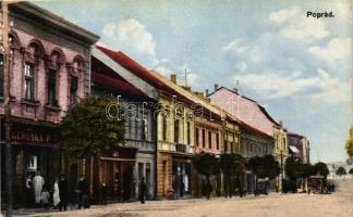 Poprád, utca, Geruska P. üzlete / street, shops (EB)