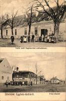 Egyházgelle, Gelle széli fogyasztási szövetkezet, utca; Schwarz A. fényképész / shop, street (EK)