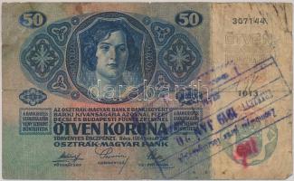 1914. 50K "Zsombolyai járás főszolgabírája 1919. JAN. 20." felülbélyegzéssel T:III-