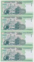2006. 200Ft "FB" (4x) sorszámkövetők T:I
