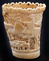 Hortobágyi csont faragás, m:9 cm
