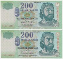 2005. 200Ft "FA" (5x) sorszámkövetők T:I