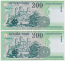 2005. 200Ft "FA" (5x) sorszámkövetők T:I