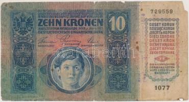 1915. 10K "UPRAVA GRADA SUBOTICA" felülbélyegzéssel T:III-