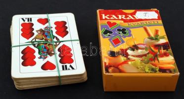 2 csomag magyar kártya, hátoldalán Kaiser és Karaván reklámmal