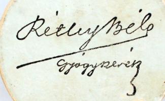 Rétly Béla gyógyszerész, Pemetefű czukorka, papír doboz, 7x3cm