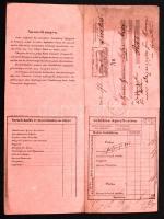 1859 Kaiser-Ferdinands-Nordbahn német nyelvű szállítólevele /
1859 Kaiser-Ferdinands-Nordbahn bill ...