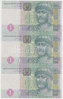 Ukrajna 2004. 1H 3-as ívben + 2H 3-as ívben T:I  Ukraine 2004. 1 Hryvnia in a sheet of 3 + 2 Hryven in a sheet of 3  Ukrajna C:UNC