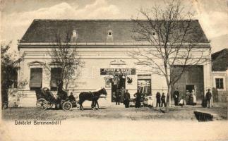 Beremend, Fuchs M. Dávid (ezelőtt Láng Sándor) kereskedése; kiadja Fischer Ferencz (b)