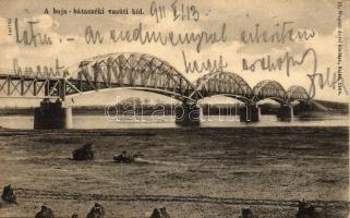 Baja-Bátaszéki vasúti híd; ifj Wagner Antal kiadása