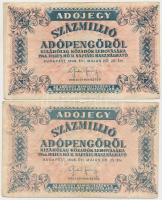 1946. 10.000.000AP (2x) + 100.000.000AP (2x) T:III,III-