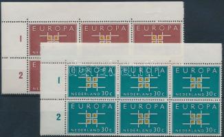 Europa CEPT set in corner blocks of 6, Europa CEPT sor ívsarki hatostömbökben