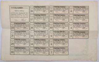 Budapest 1921. "Ó-Buda-Ujlaki Takarékpénztár Részvénytársaság" 5 részvénye egyenként 200K-...