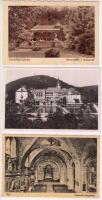 12 db RÉGI fekete-fehér magyar városképes lap, vegyes minőség; több Lillafüred és Görömböly-Tapolca / 12 old black and white Hungarian town-view postcards, mixed quality