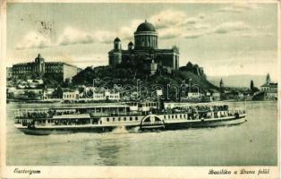 5 db RÉGI magyar városképes lap; Esztergom és egy Párkány / 5 old Hungarian town-view postcards; Esztergom and one Párkány