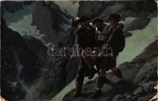 7 db RÉGI használatlan motívumlap, vegyes minőség; vadász / 7 old unused motive cards, mixed quality...