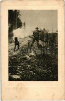 5 db RÉGI motívumlap, vegyes minőség; vadász / 5 old motive cards, mixed quality; hunter