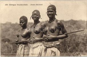 Afrique Occidentale 1302. Jeunes Malinkés / African folklore, erotic, Mandinka