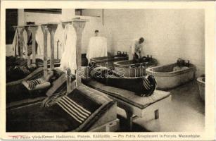 Pöstyén, Pro Patria Vöröskereszt Hadikórház, Kádfürdők / military hospital, interior, bath