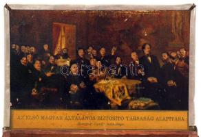 Első Magyar Általános Biztosító Társaság, fadoboz alumínium tetővel, 12x9x4cm